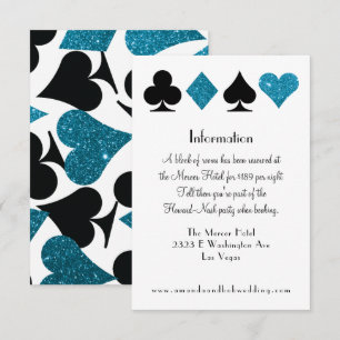 Convite Informação azul do brilho de Malibu do destino d