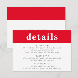 Convite INFORMAÇÃO PORMENORIZADA CORREIO moderno vermelho