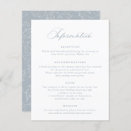 Convite Informações de Casamento de Script de Caligrafia E