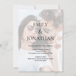 Convite Informações de Fundo de Fotografia Moderna Código 