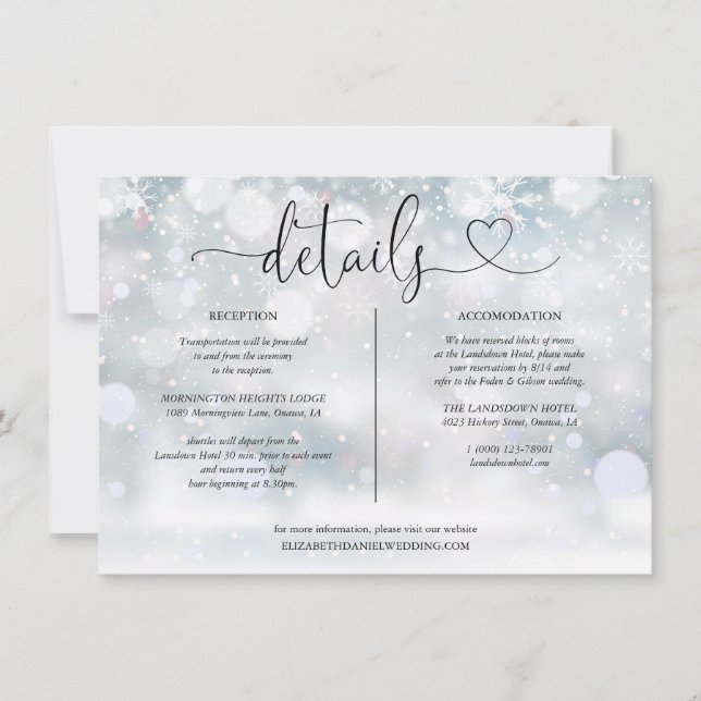 Convite Informações detalhadas do script de coração de flo (Frente)