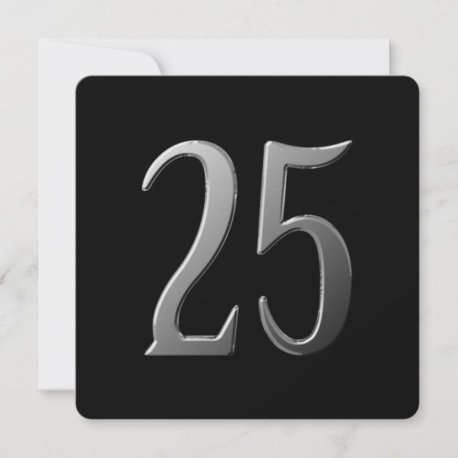 Convite Informações do 25º Aniversário no Verso  (Frente)