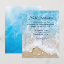 Convite Informações do Hotel Blue Beach Waves Bat Mitzvah