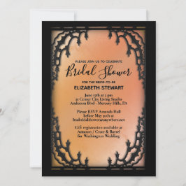 Convite Informações do Registro de Chás de panela Gótico