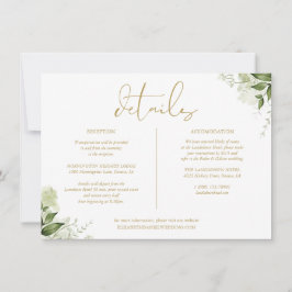 Convite Informações Florais de Verdejante Casamento com De