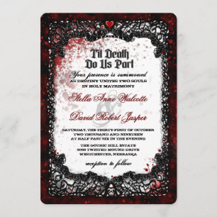 Convite INFORMAÇÕES SOBRE A Recepção de casamento Hallowee