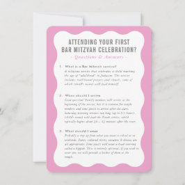 Convite Informações sobre o serviço BAT MITZVAH — cinza ro