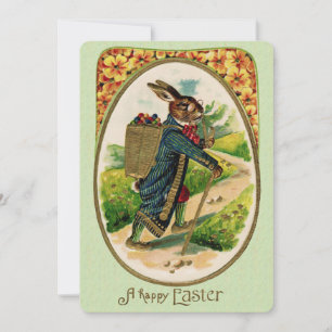 Convite Informal Antiquado de Coelho Páscoa Erudit
