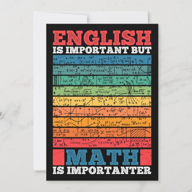 Convite Inglês É Importante, Mas Matemática É Matemática I (Frente)