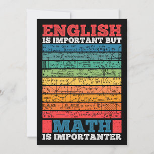 Convite Inglês É Importante, Mas Matemática É Matemática I