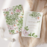 Inglês Garden Floral Chá de panela Invite