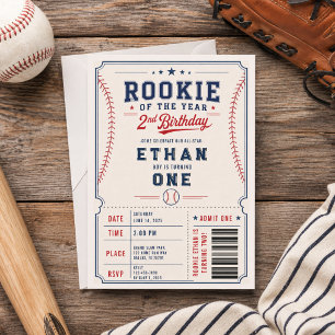 Convite Ingresso de Aniversário de 2 anos de Rookie of the