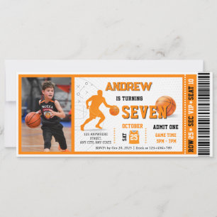 Convite Ingresso de aniversário para jogo de basquete VIP