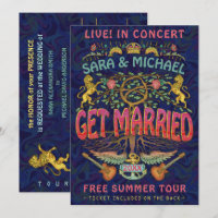 Ingresso de Concerto de Banda de Retro Casamento A