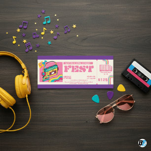 Convite Ingresso de Concerto de Música de Ano Novo dos Ano