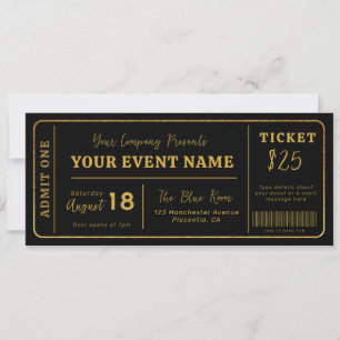 Convite Ingresso de Evento Personalizado, Ingresso Falso d