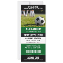 Ingresso de Futebol de Aniversário