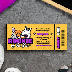 Convite Ingresso de Primeiro Aniversário de Menino - Revel