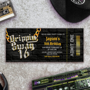 Convite Ingresso Drippin Swag 16