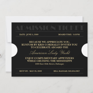 Convite Ingresso no Ingresso 5x7