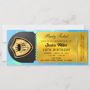 Convite Ingresso para a Festa Black & Gold