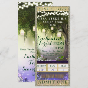 Convite Ingresso para a Festa VIP do Enchanted Forest Prom