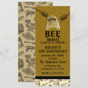 Convite Ingresso para Festa de Aniversário da Colmeia de A
