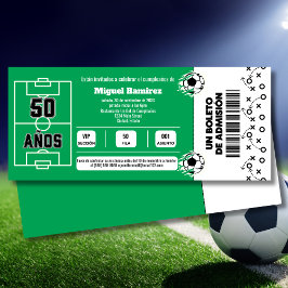 Convite Ingresso para Jogo de Futebol Espanhol para Festa 