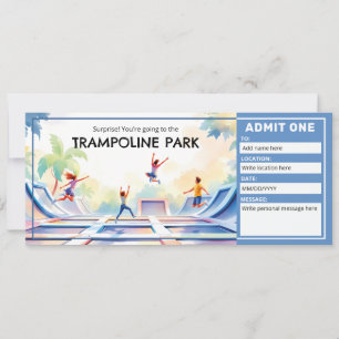 Convite Ingresso para Parque de Trampolim - Casa de Saltos