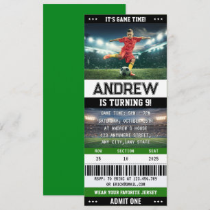 Convite Ingresso Pessoal de Futebol Time Clube Aniversário
