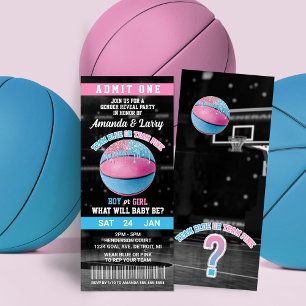 Convite Ingresso Revelação do Sexo Basquete