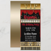 Ingresso VIP Festa de Aniversário Dourado Preto Ve
