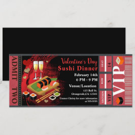 Convite Ingresso VIP Jantar de São Valentim Sushi Preto Ve