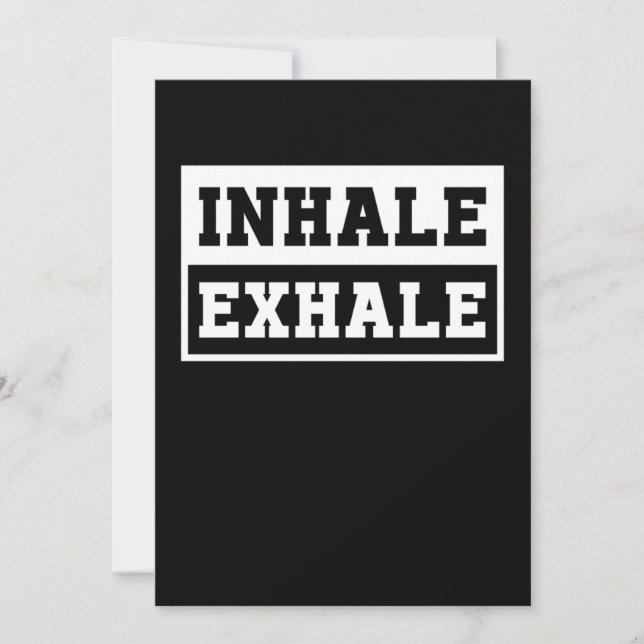 Convite Inhale Yoga Exhale Nirvana Meditation Zen Asana Gi (Frente)