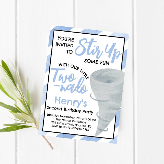 Convite Inibição da Segunda Festa de aniversário de Dois N (Criador carregado)