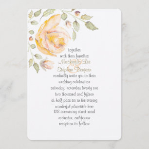 Convite Iniciações Românticas De Casamento Por Aquarela Fl