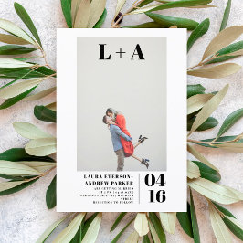 Convite Iniciais modernas e ousadas minimalistas foto casa