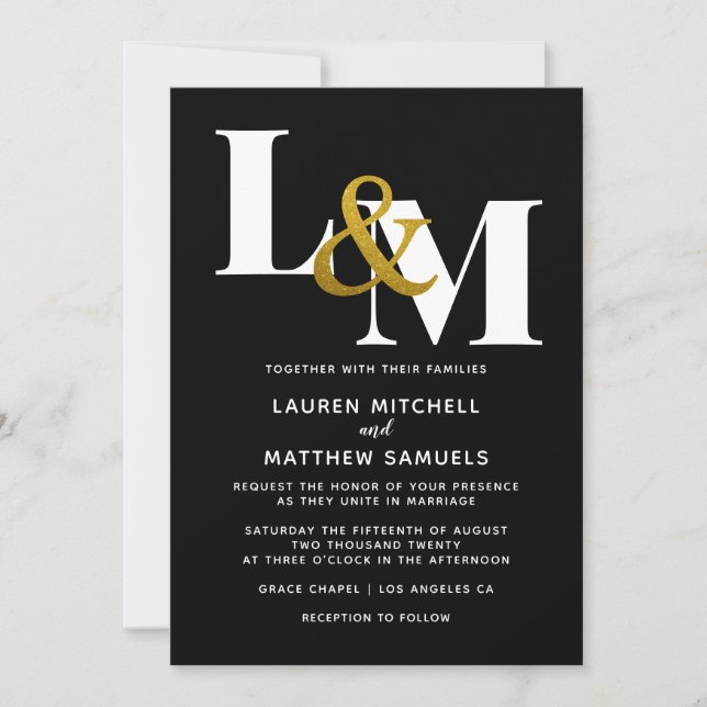 Convite inicial minimalista de casamento (Frente)