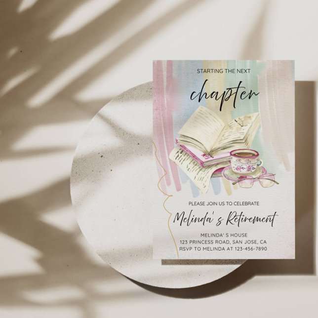 Convite Iniciando o Próximo Partido de Aposentação Elegant (Criador carregado)