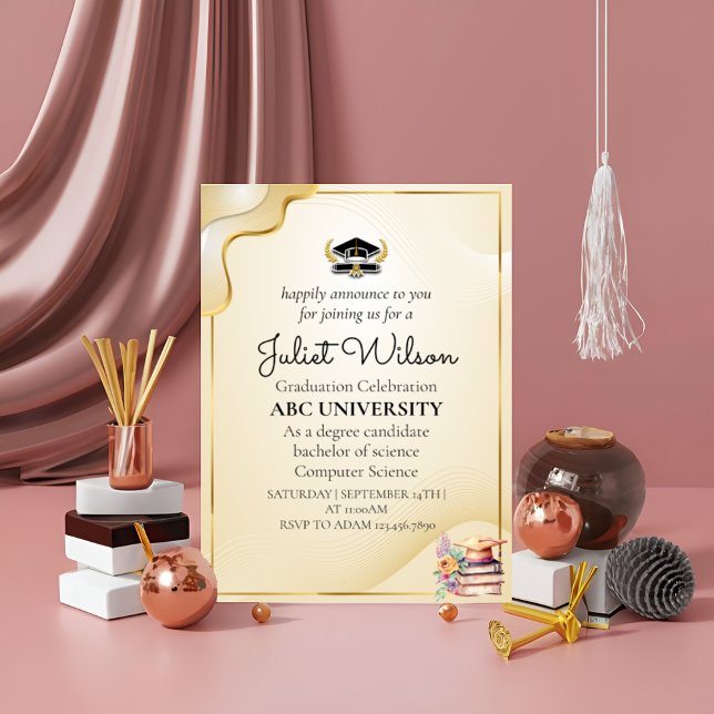 Convite Início do na moda do novo formandos (Criador carregado)