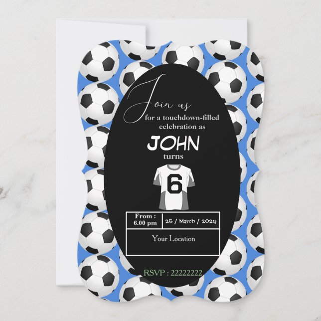 Convite Início rápido da comemoração do 6 (Frente)