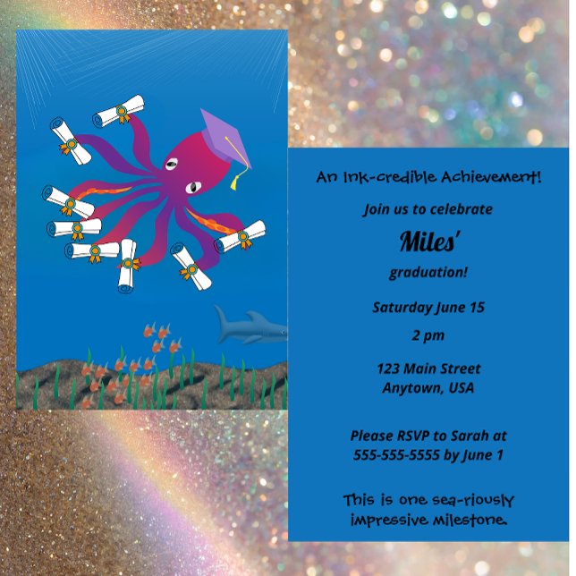 Convite Ink-credible Achievement Grad Party (Criador carregado)