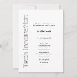 Convite Inovação Tecnológica Eventos Corporativos Modernos