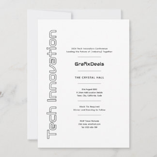 Convite Inovação Tecnológica Eventos Corporativos Modernos