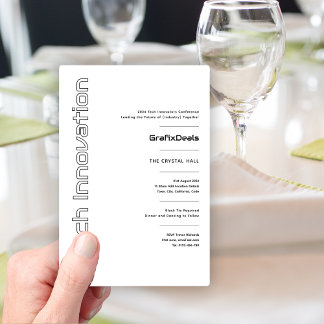 Convite Inovação Tecnológica Eventos Corporativos Modernos