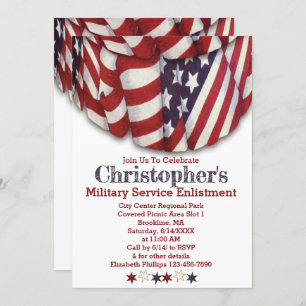 Convite Inscrição no Serviço de Estrelas Azuis Vermelhas A