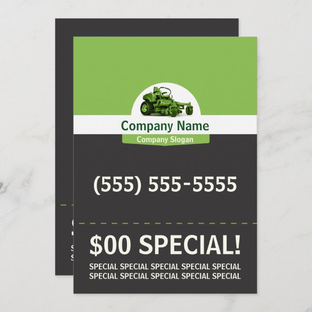 Convite Insecto do cuidado 5x7 do gramado (Frente/Verso)