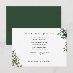Convite Inserção apenas para Recepção de Casamento com Ver