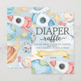 Convite Inserção da placa de Chá de fraldas de Raffle d