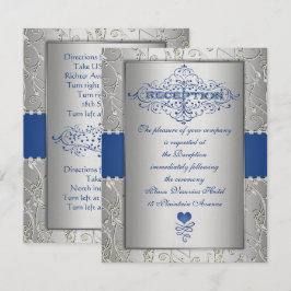 Convite Inserção da Recepção de casamento de Tipografia de